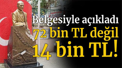 Belgesiyle açıkladı 72 bin TL değil 14 bin TL!